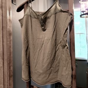 GAP Body Med camisole Tank spaghetti straps Army Fatigue green